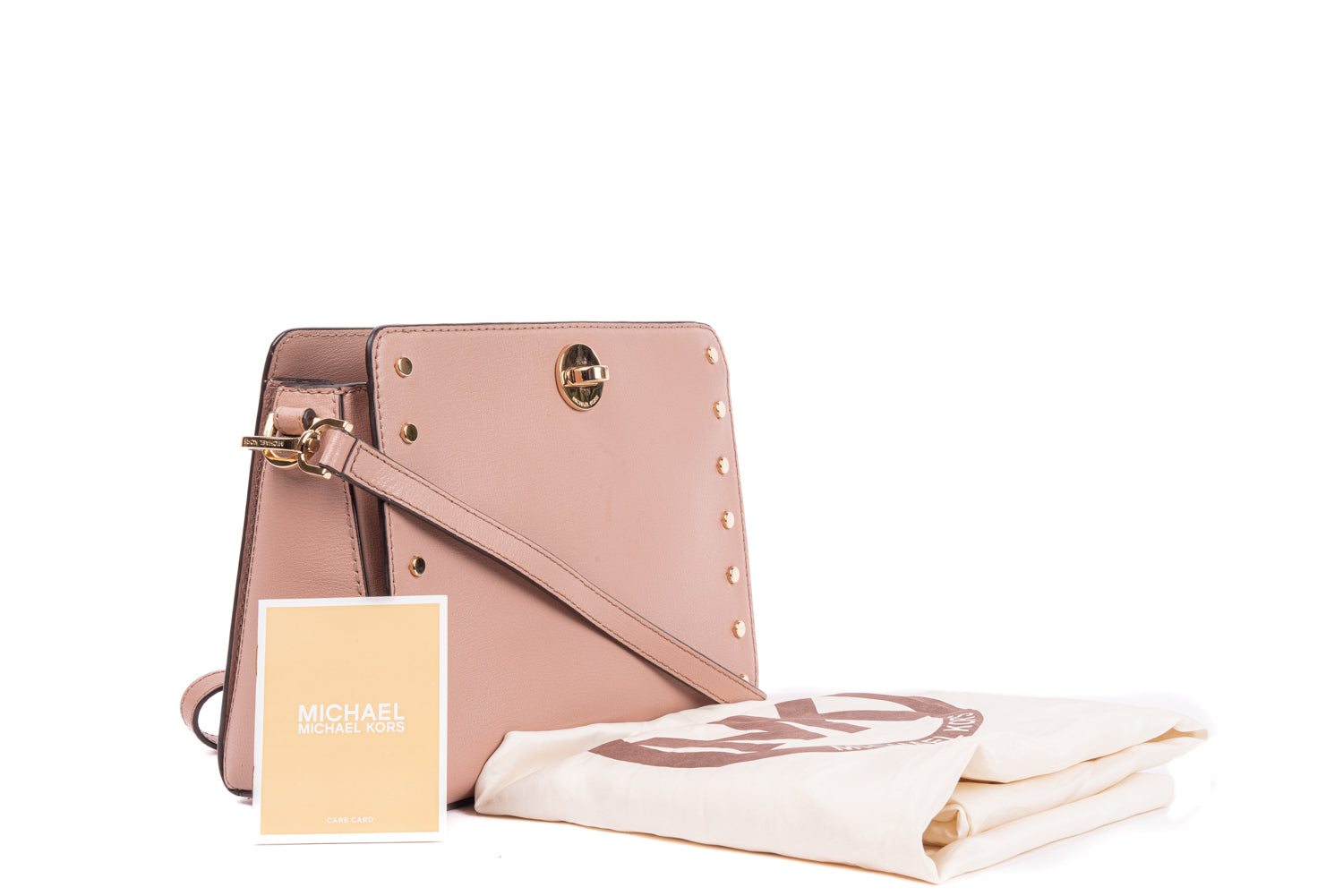 Michael Kors Pink Leather Sylvie Crossbody Bag