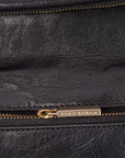 Tory Burch Black Leather Reva Flap Shoulder Bag