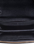Black Leather Britten Chain Crossbody Bag