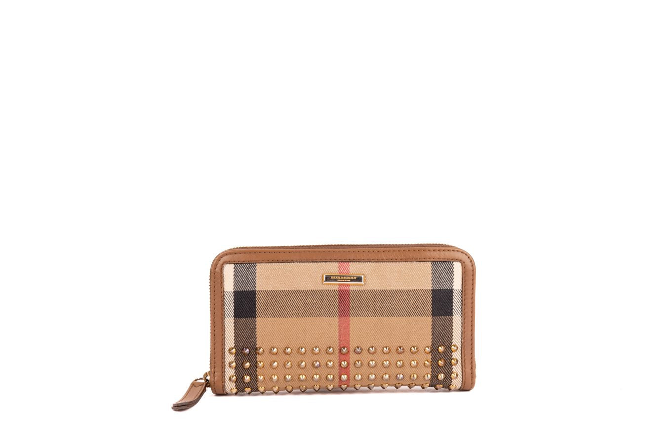 Brown House Check Canvas Wallet