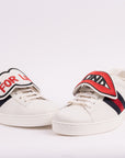 Gucci White Leather 'Blind In Love' Ace Low-Top Sneaker-41