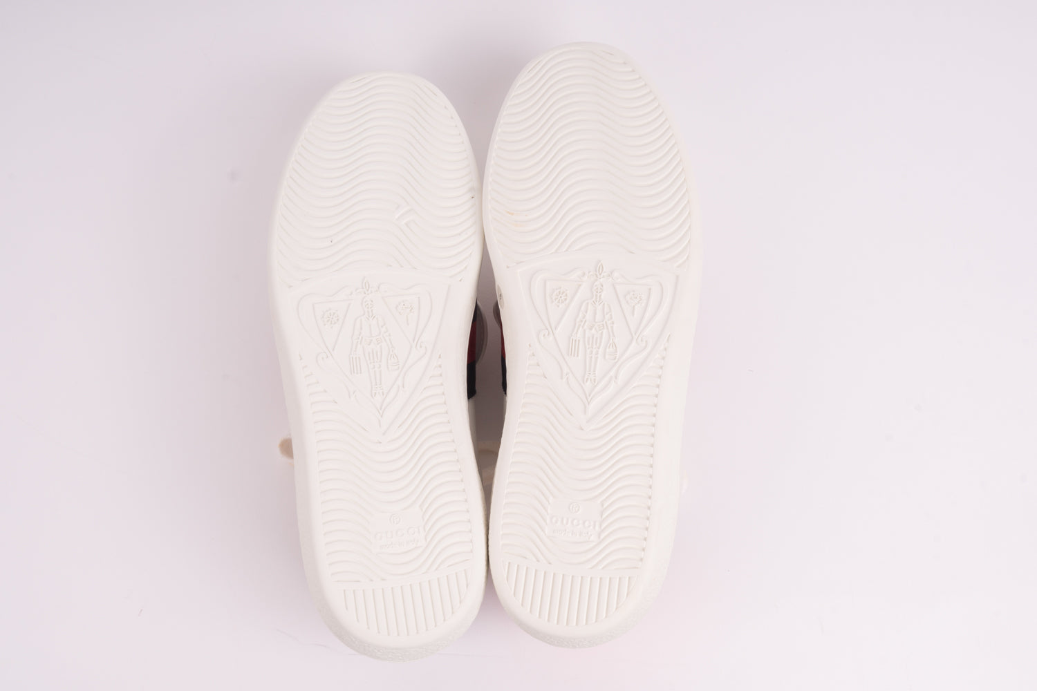 Gucci White Leather &#39;Blind In Love&#39; Ace Low-Top Sneaker-41