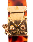 Louis Vuitton Lock Me Tortoise Brown Resin Bangle Bracelet