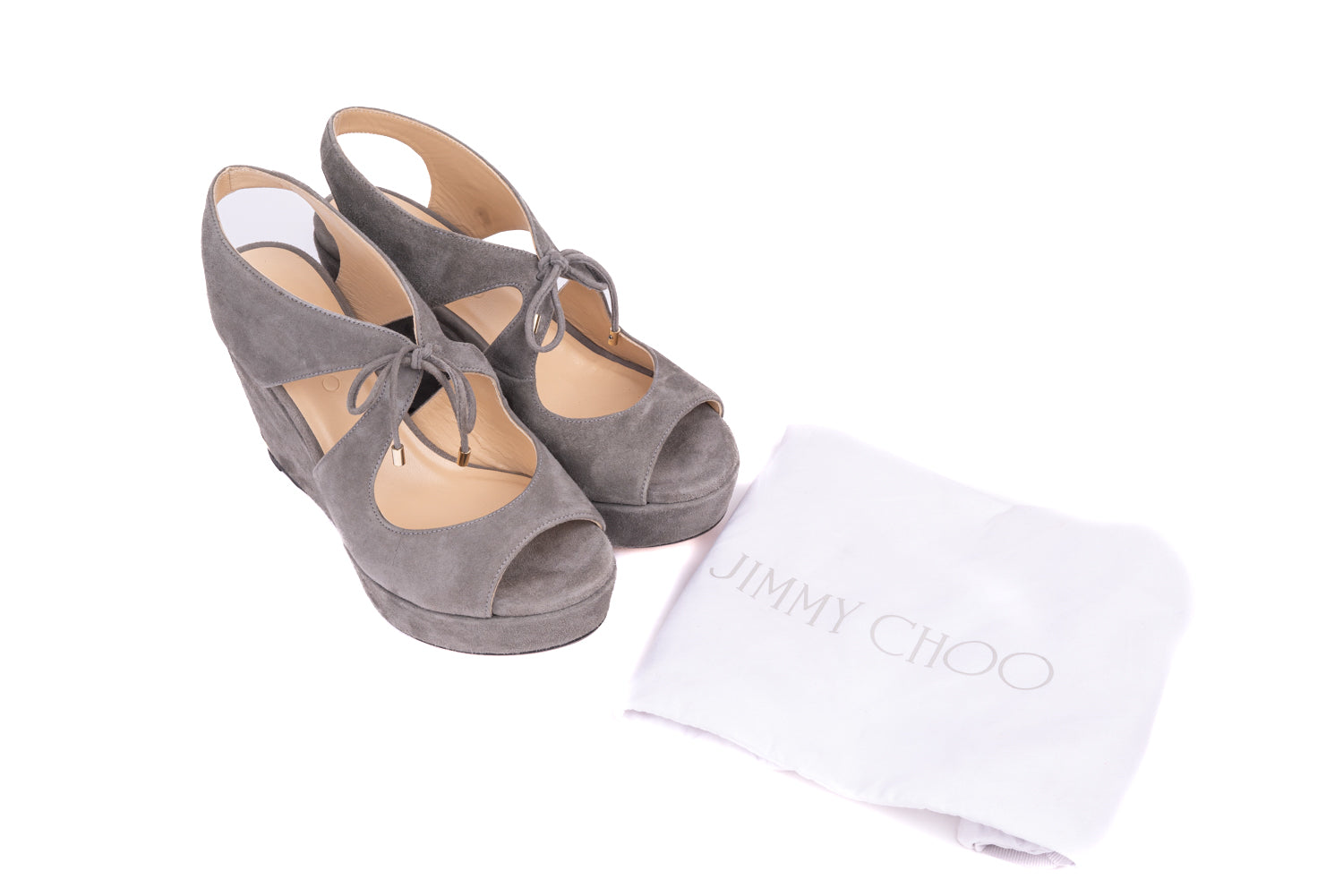 Jimmy Choo Grey Block Heels