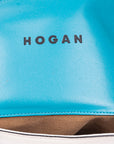 H Logo Pocket Leather Shopping Bag