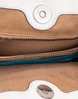 H Logo Pocket Leather Shopping Bag
