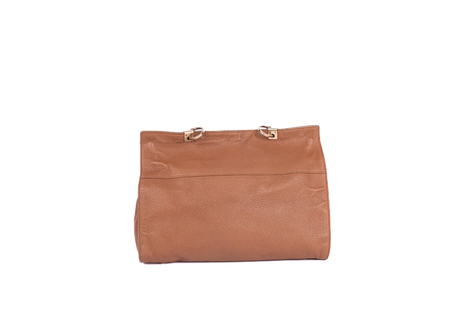 Brown Leather Top Handle Satchel Bag
