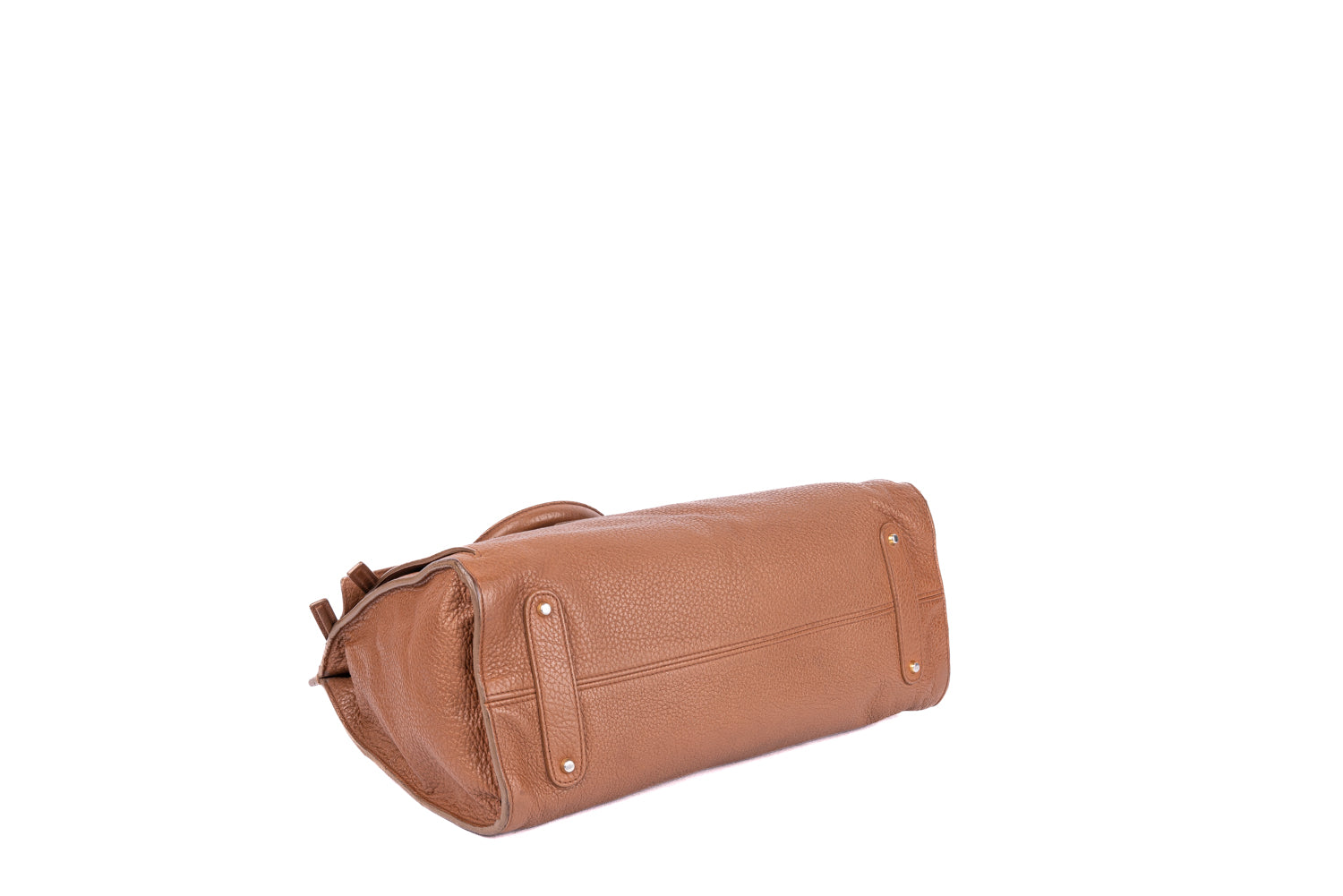 Brown Leather Top Handle Satchel Bag