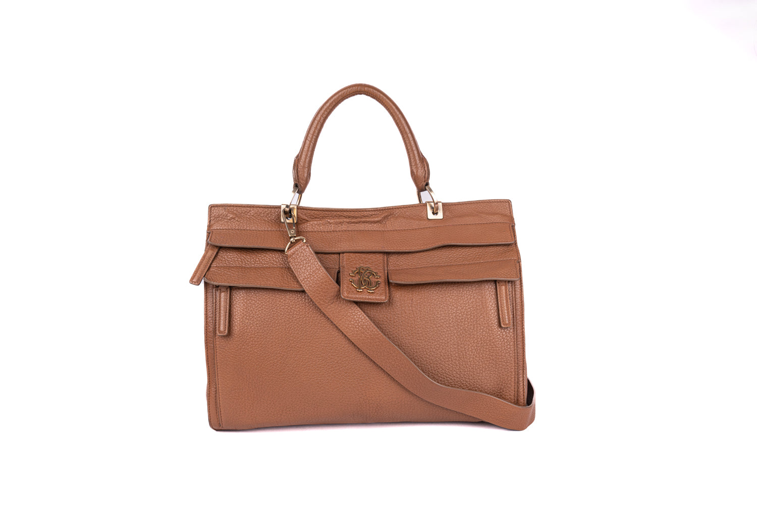 Brown Leather Top Handle Satchel Bag