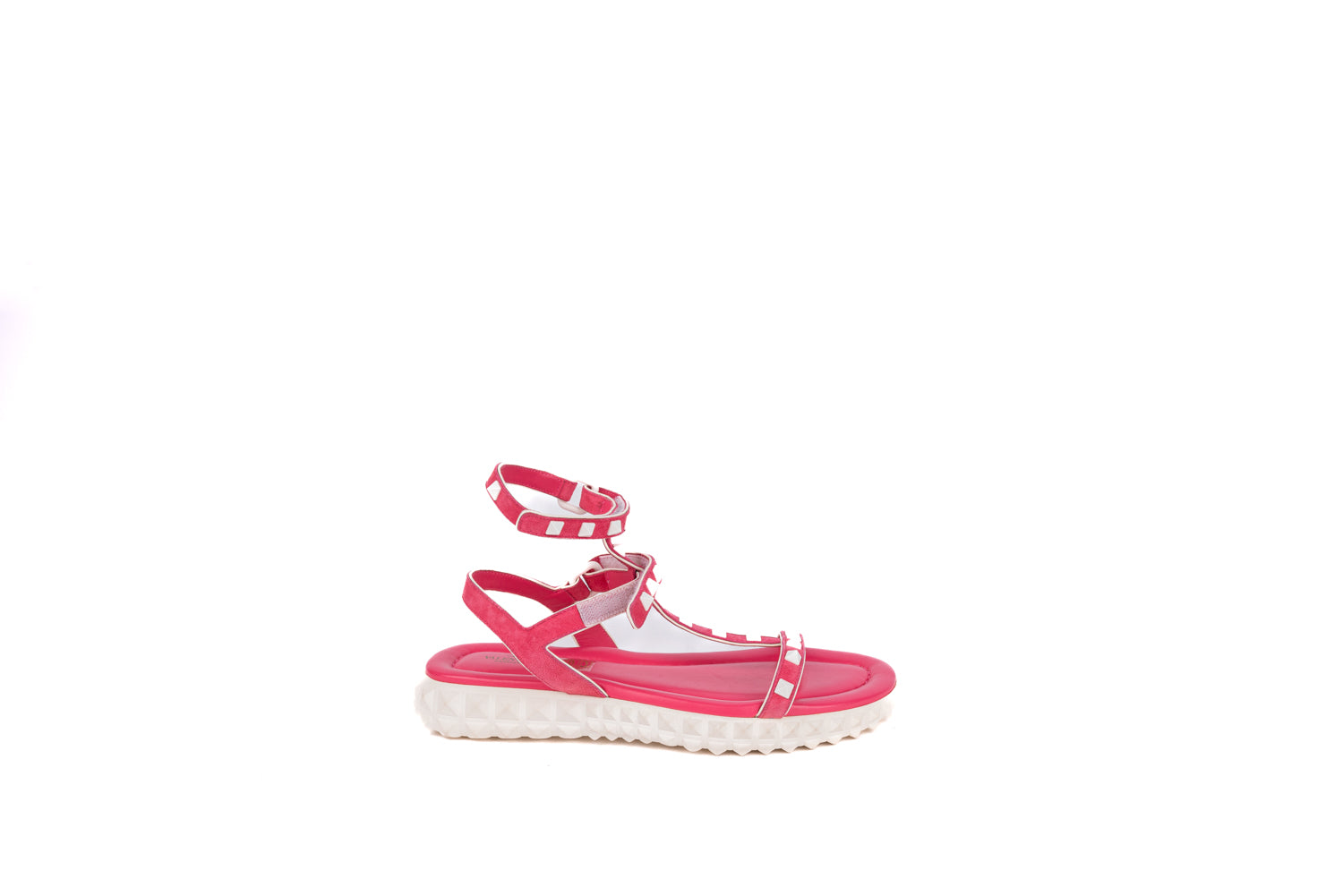 Valentino Rockstud Pink Leather Sandal