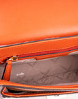 Tricolor Leather Shoulder Bag