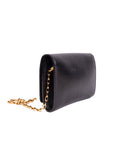 Black Leather Chain Louise GM Bag