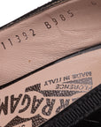 Black Patent Leather Peep Tote Cork Wedges-36.5