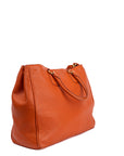 Prada Orange Leather Large Open Tote Bag