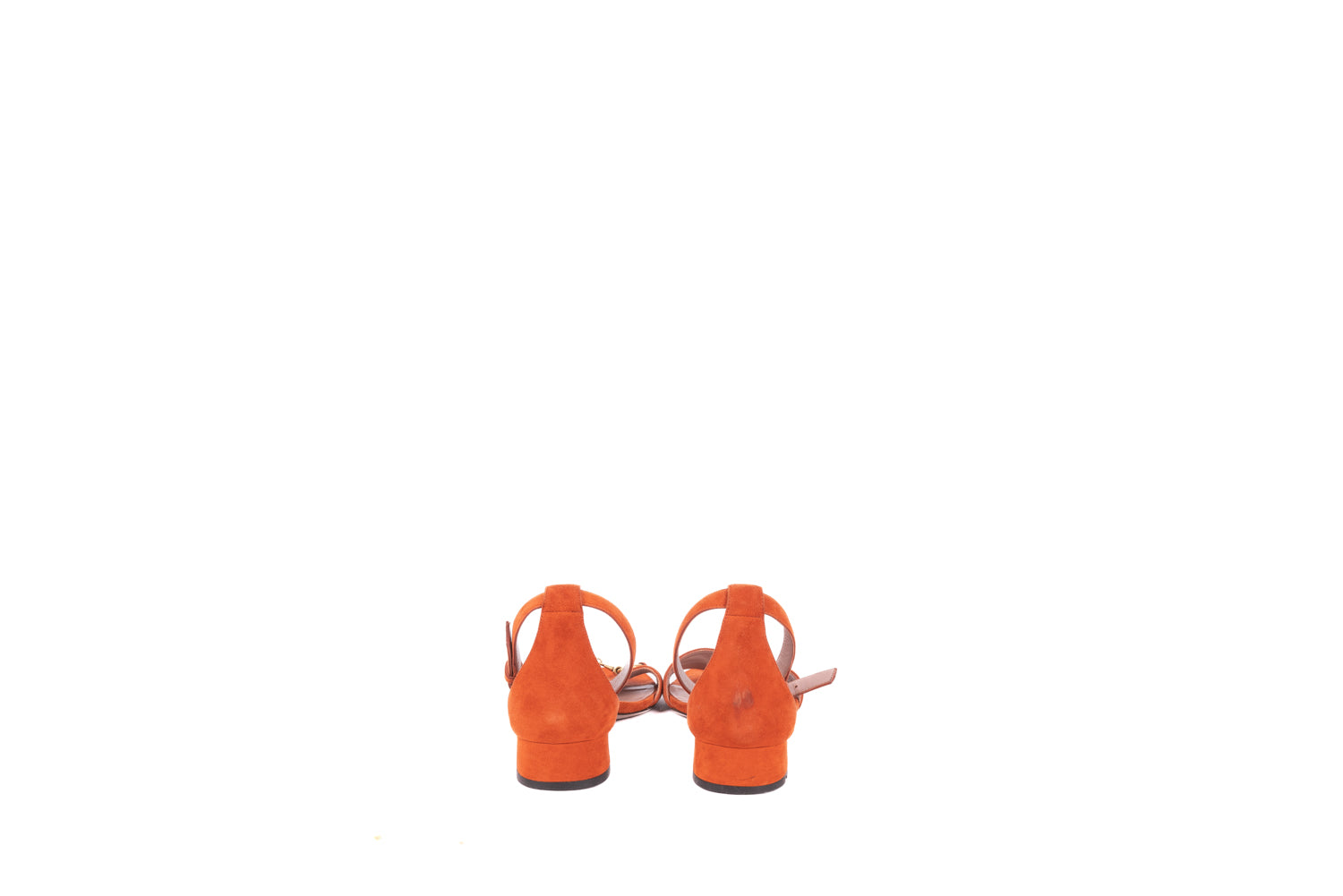 Gucci Orange Suede Flat Sandal-37