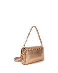 Small Brad- Show Woven Gold Leather Shoulder Bag
