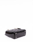 Black Patent Leather Mini Chain Lady Dior Top Handle Bag