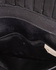 Black Intrecciato Leather Continental Wallet