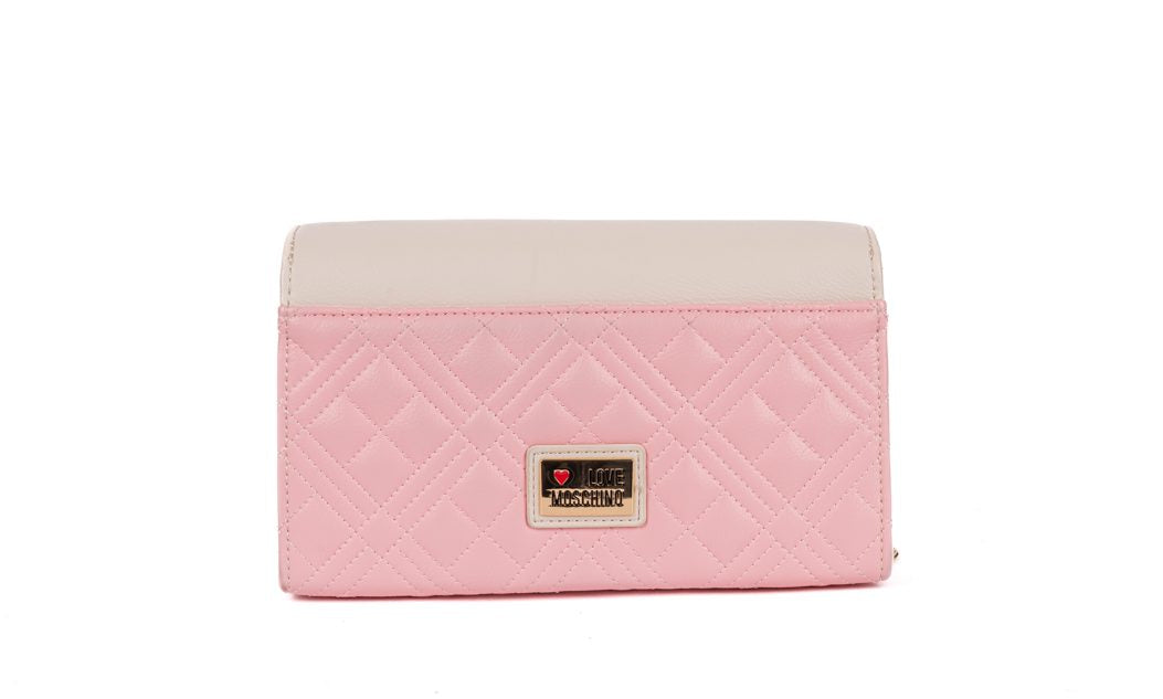 Fuax Leather Crossbody Bag With Quilted Heart