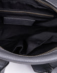 Grey Big Shot Leather Handbag