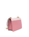 Pink & White Heather Color Block Crossbody Bag