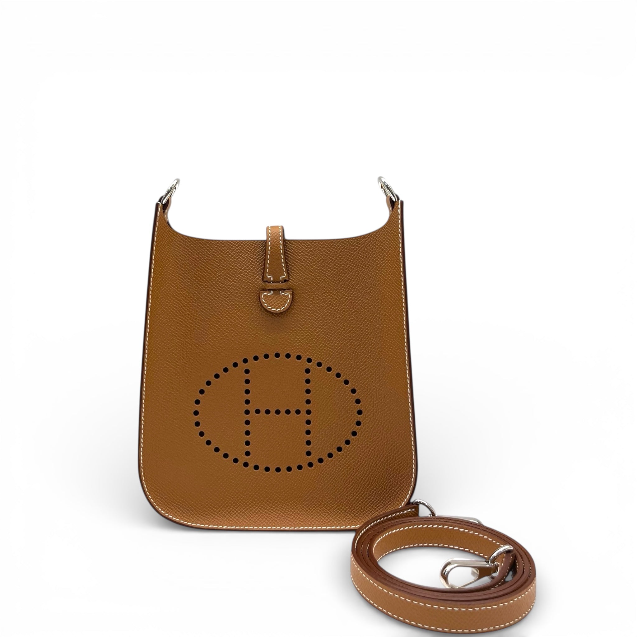 Hermès Evelyne Mini 16 Sellier Gold PHW