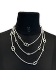 Hermès Farandole Long Necklace 160 Silver