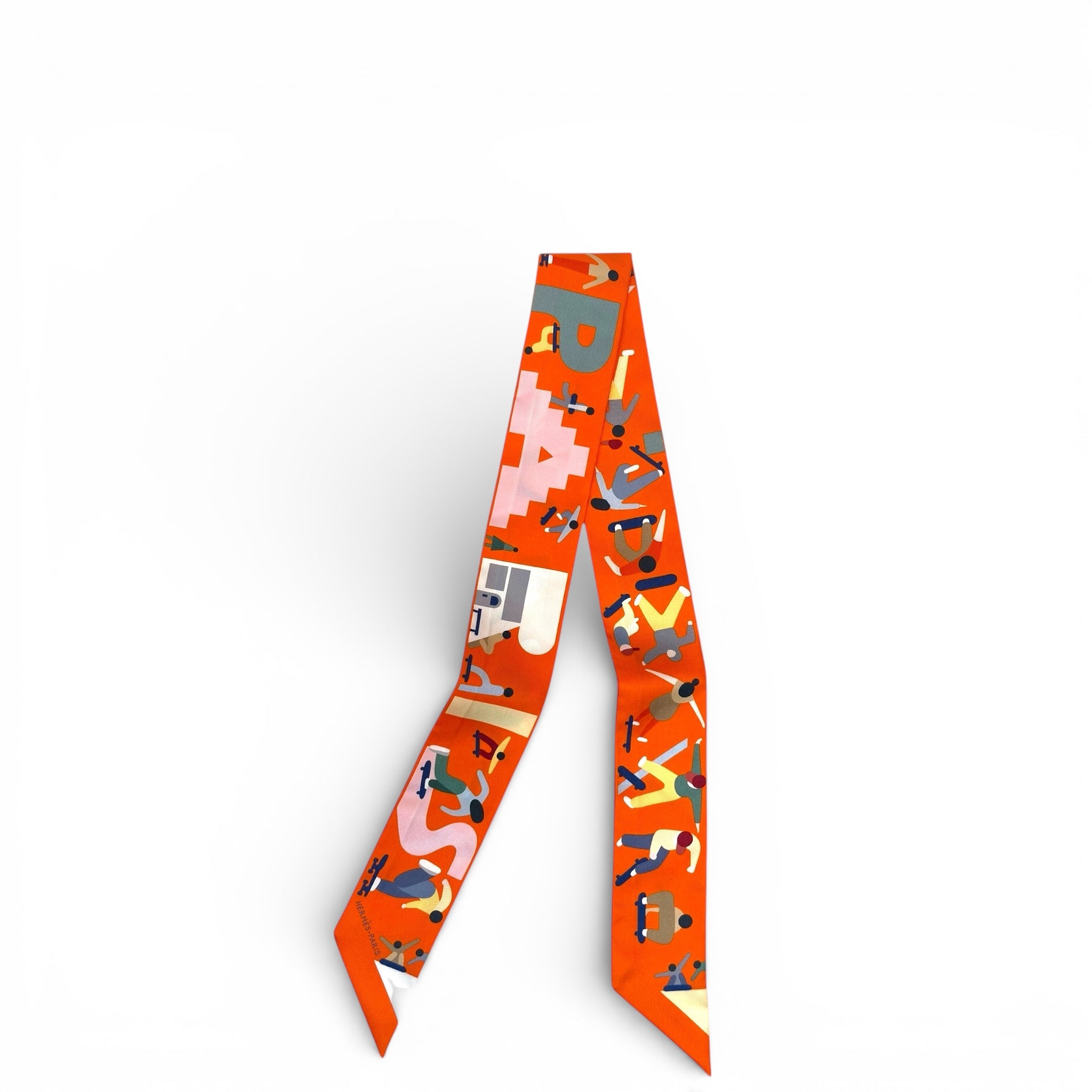 Hermès Twilly Figures Libres Orange Silk