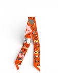 Hermès Twilly Figures Libres Orange Silk