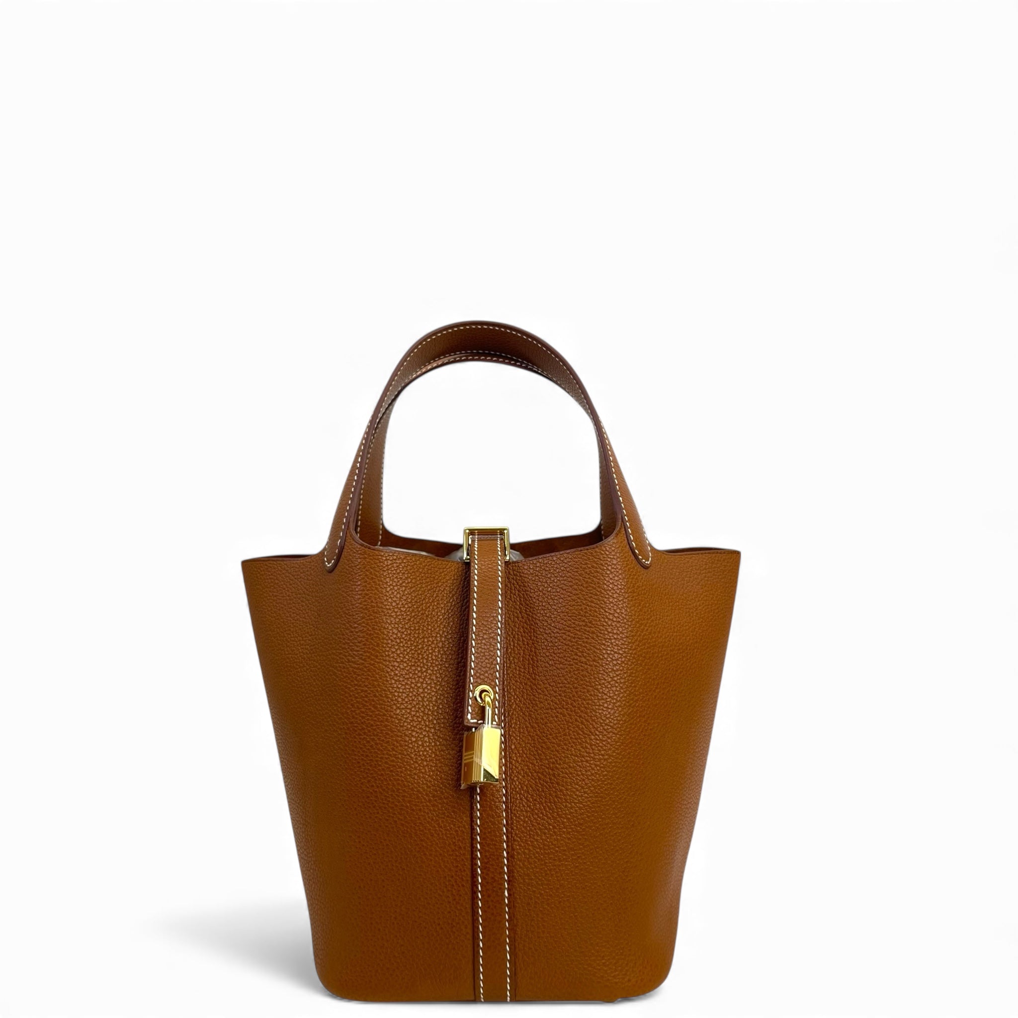 Hermès Picotin Lock 18 Tan GHW