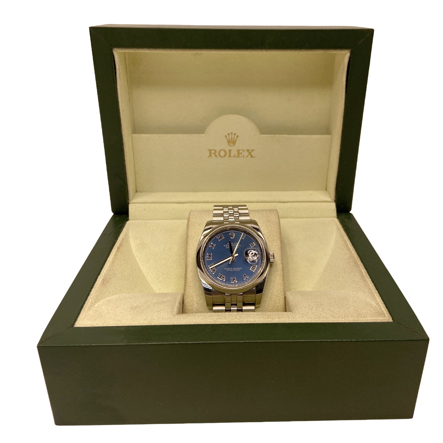 Blue Roman Datejust Steel Mens Watch