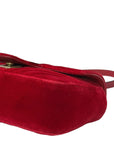 Gucci GG Marmont Mini Flap Bag Red Matelassé Velvet