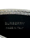 Burberry Lola Card Case Silver Metallic Quilted Leather