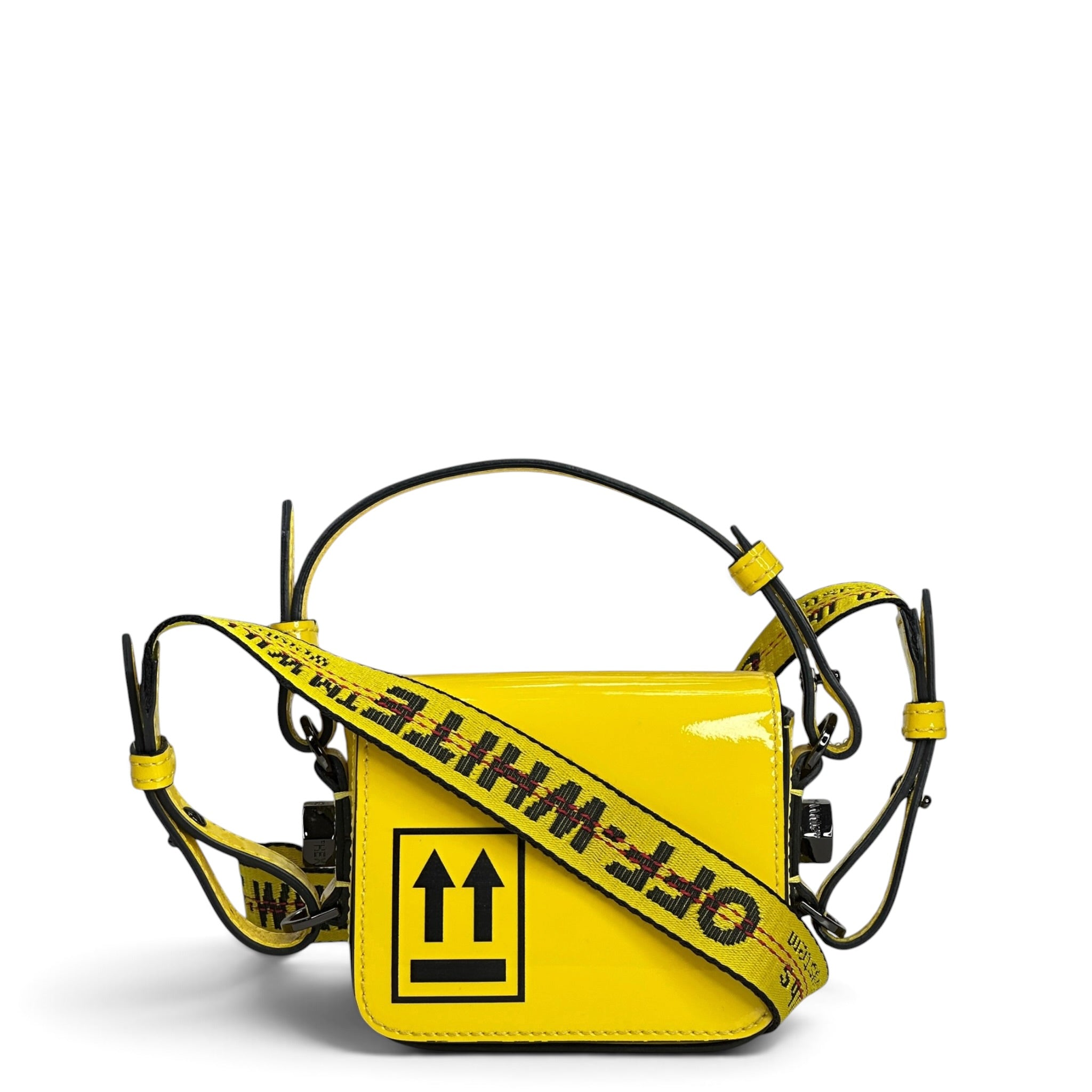 Off White Baby Binder Clip Bag