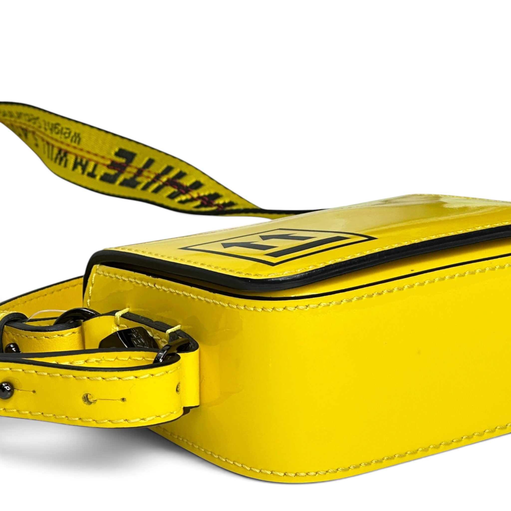 Off White Baby Binder Clip Bag
