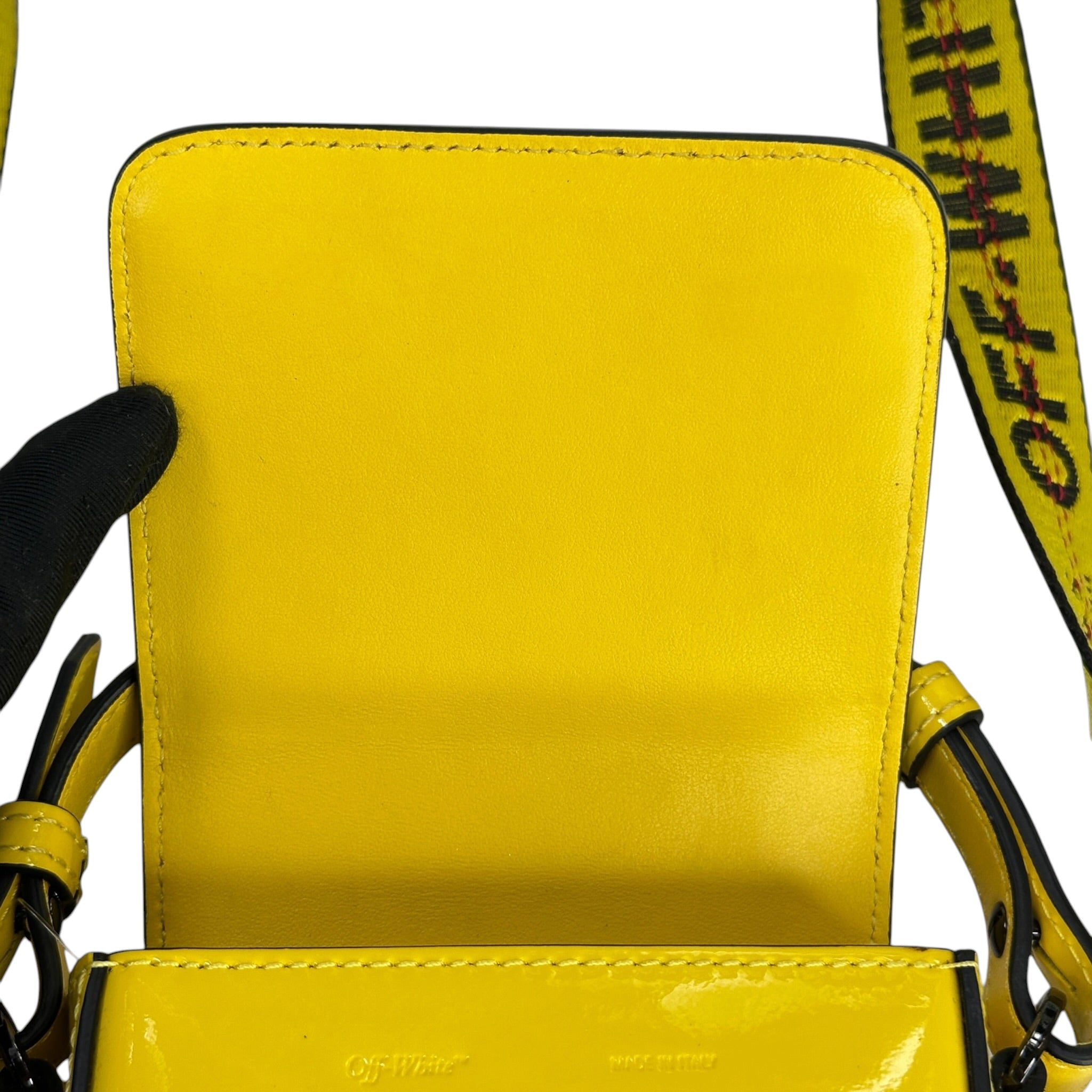 Off White Baby Binder Clip Bag