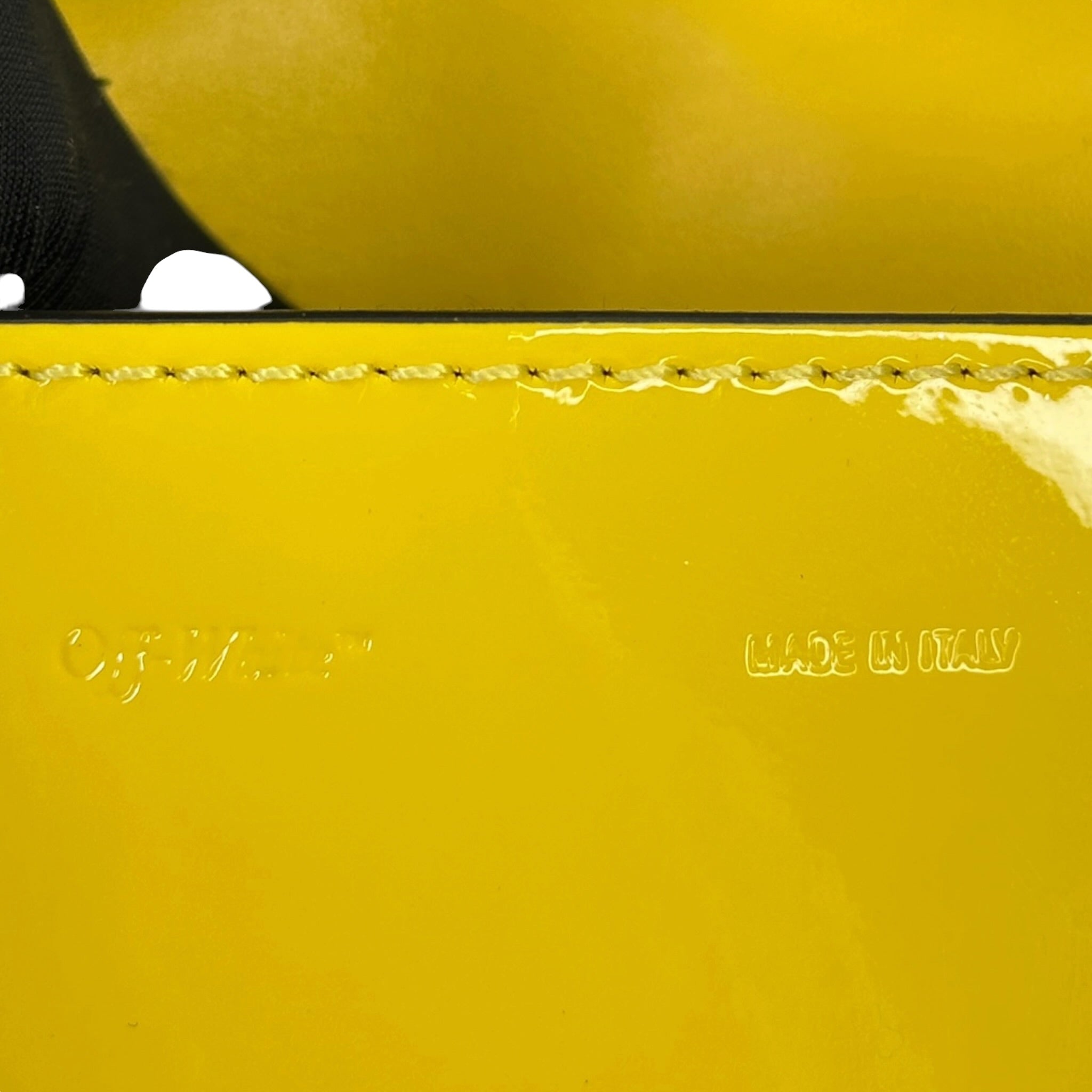 Off White Baby Binder Clip Bag