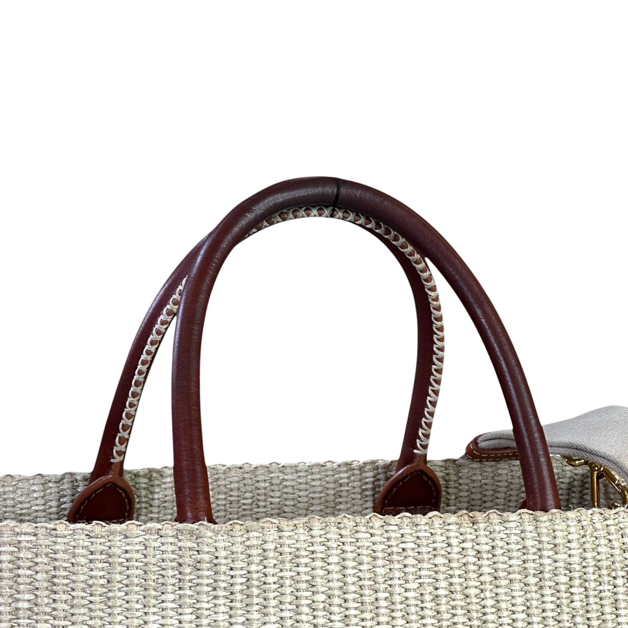 Versace Athena Rafia Tote Beige/Brown