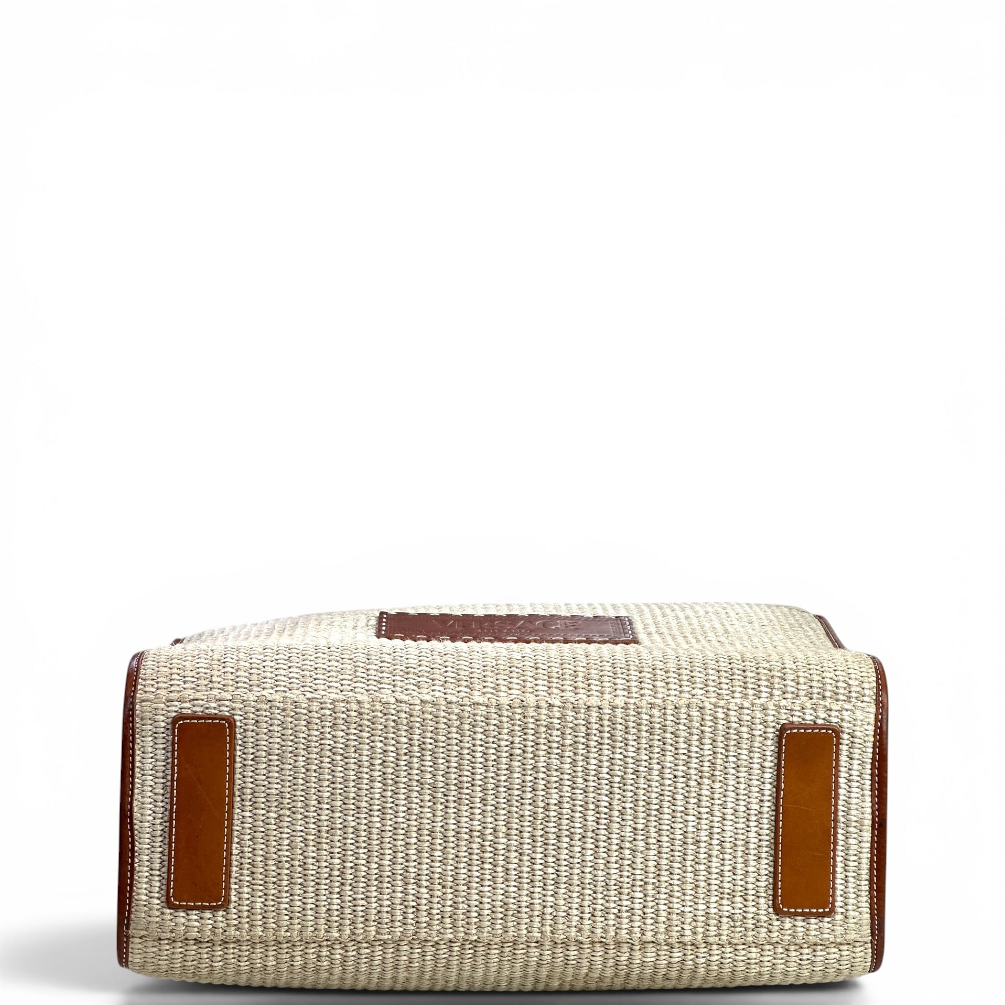 Versace Athena Rafia Tote Beige/Brown