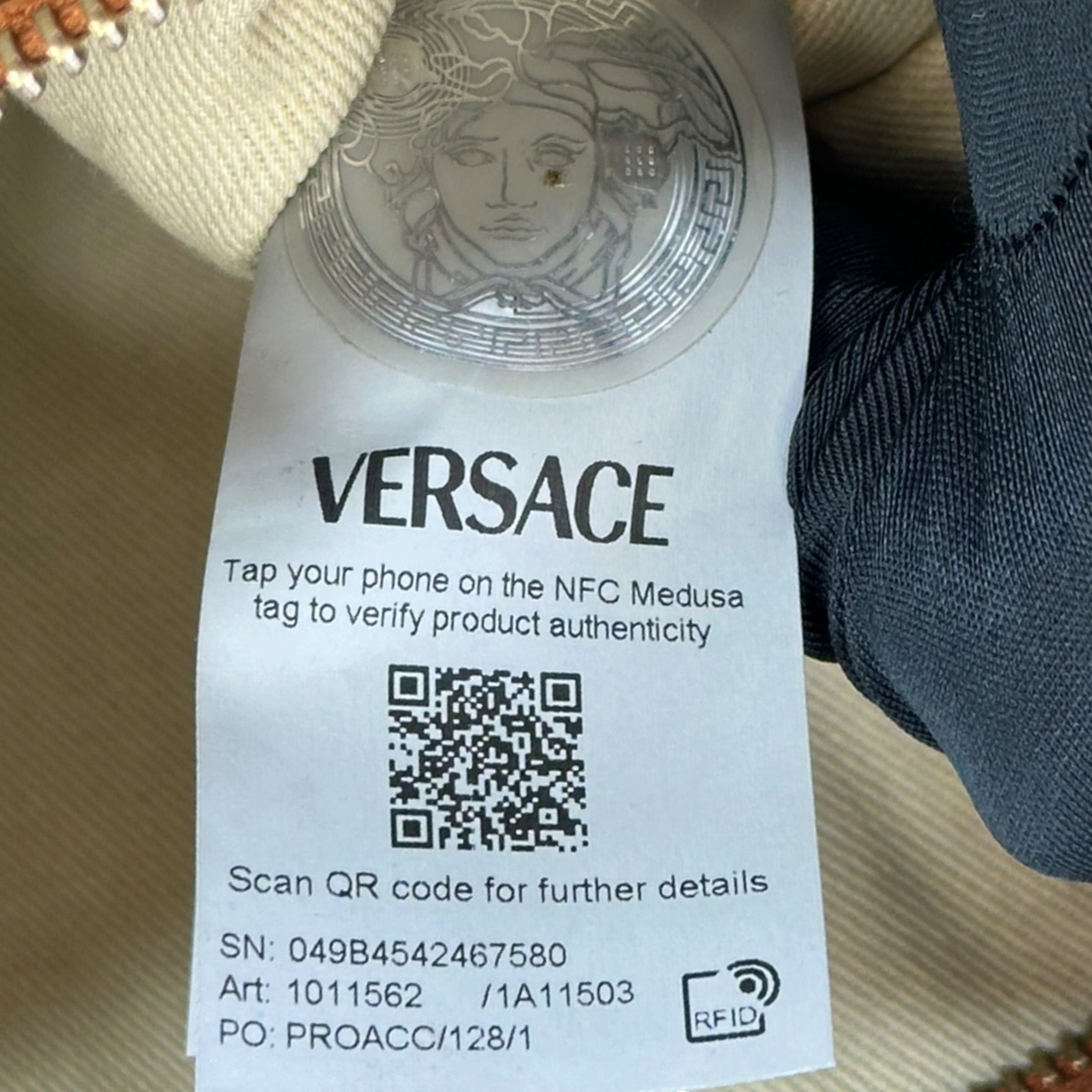 Versace Athena Rafia Tote Beige/Brown