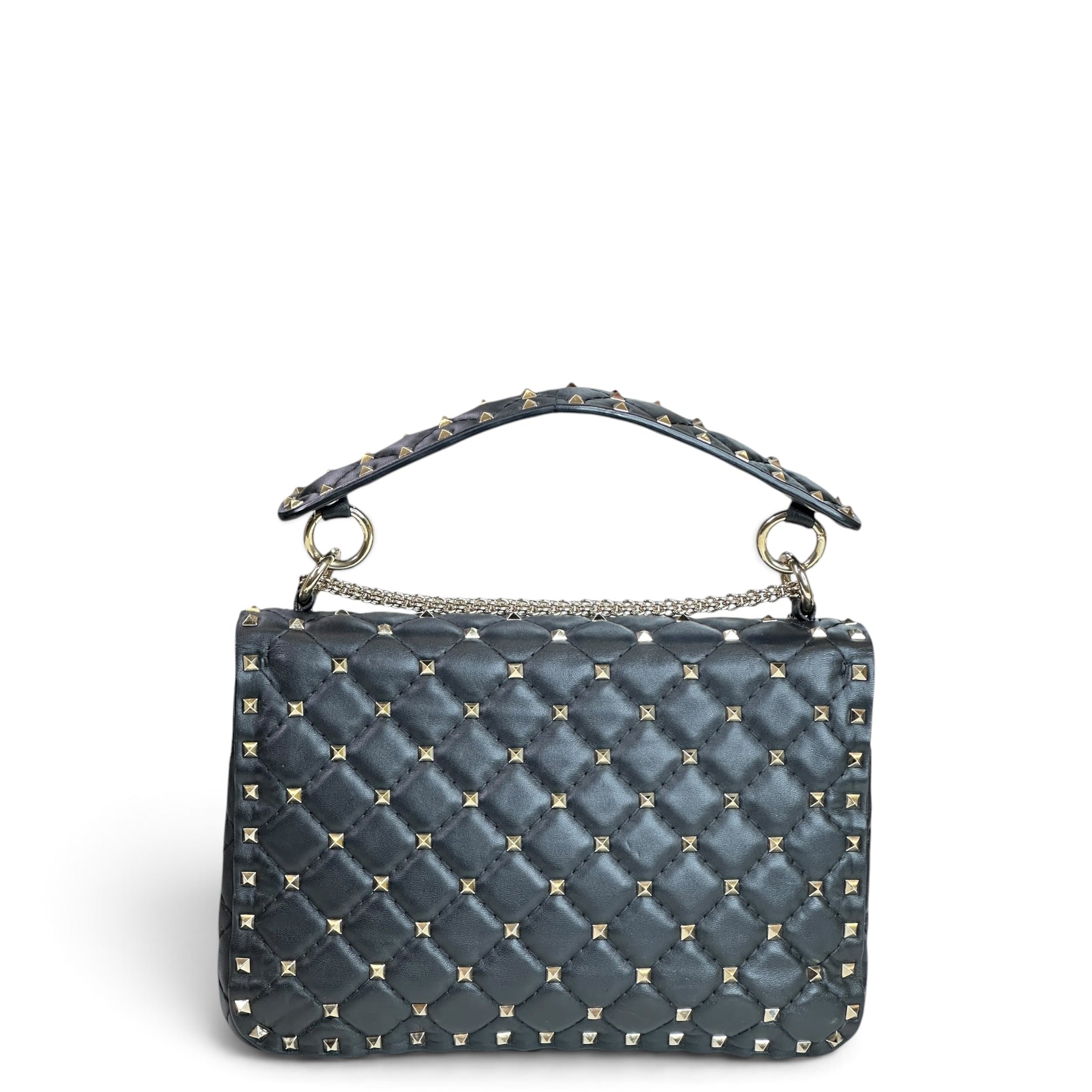 Valentino Garavani Rockstud Spike Medium Black Shoulder Bag