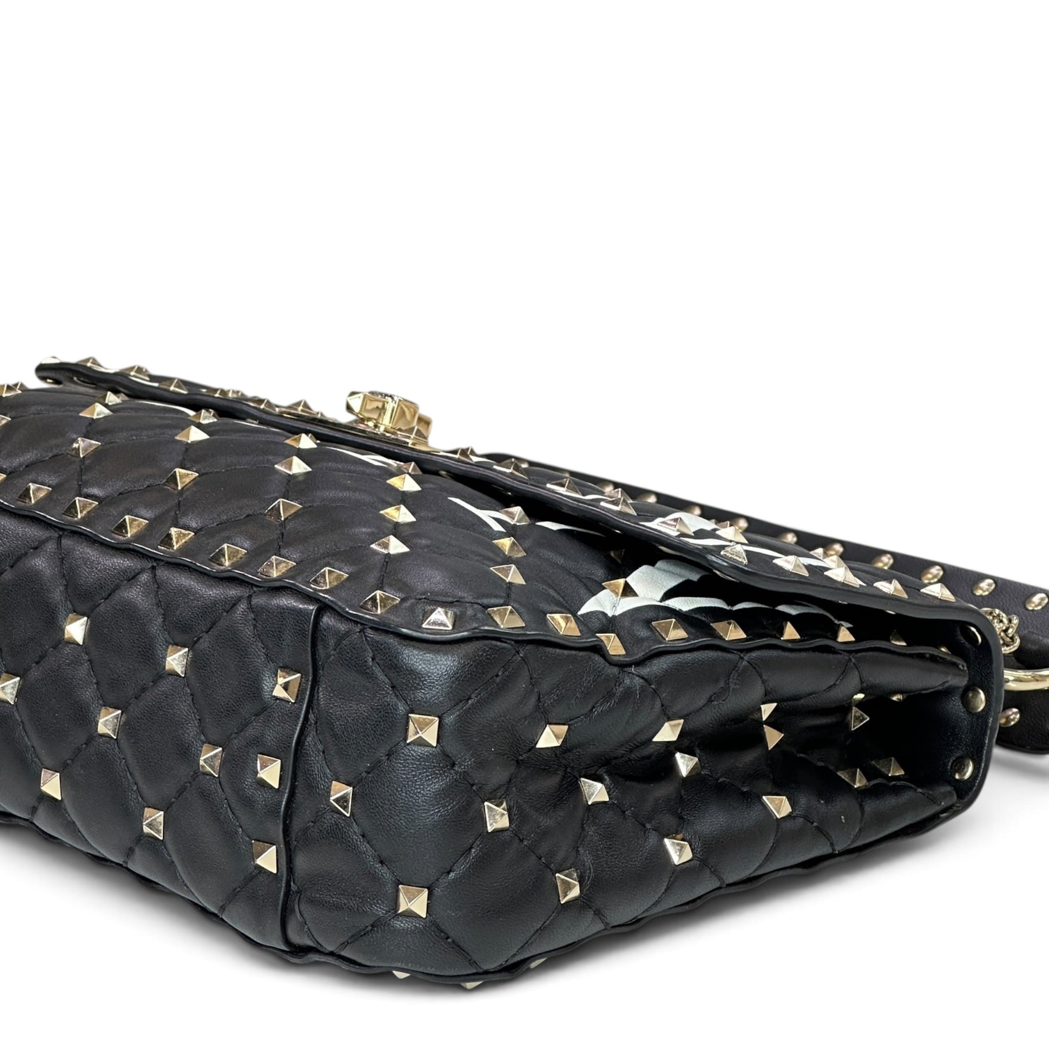 Valentino Garavani Rockstud Spike Medium Black Shoulder Bag