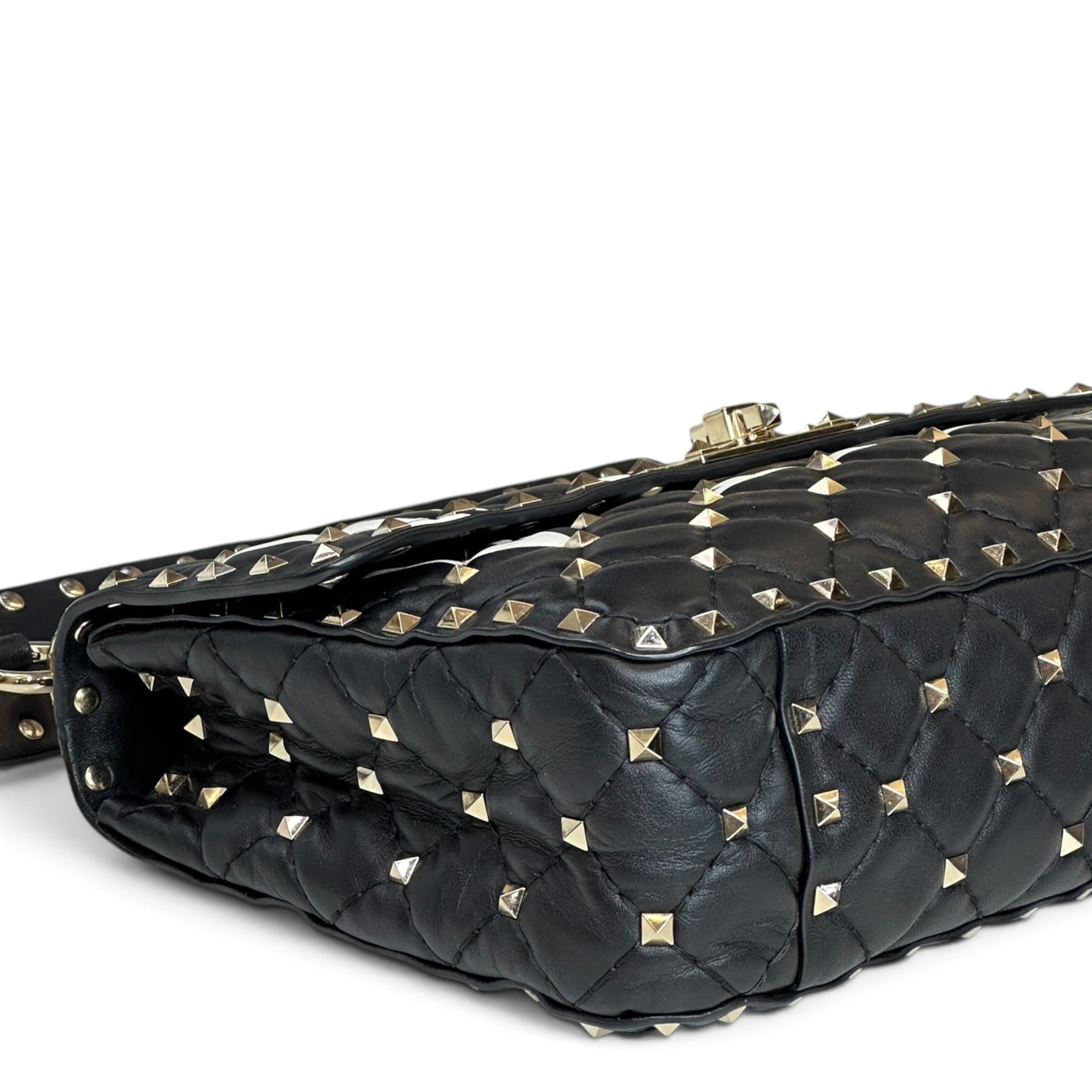 Valentino Garavani Rockstud Spike Medium Black Shoulder Bag