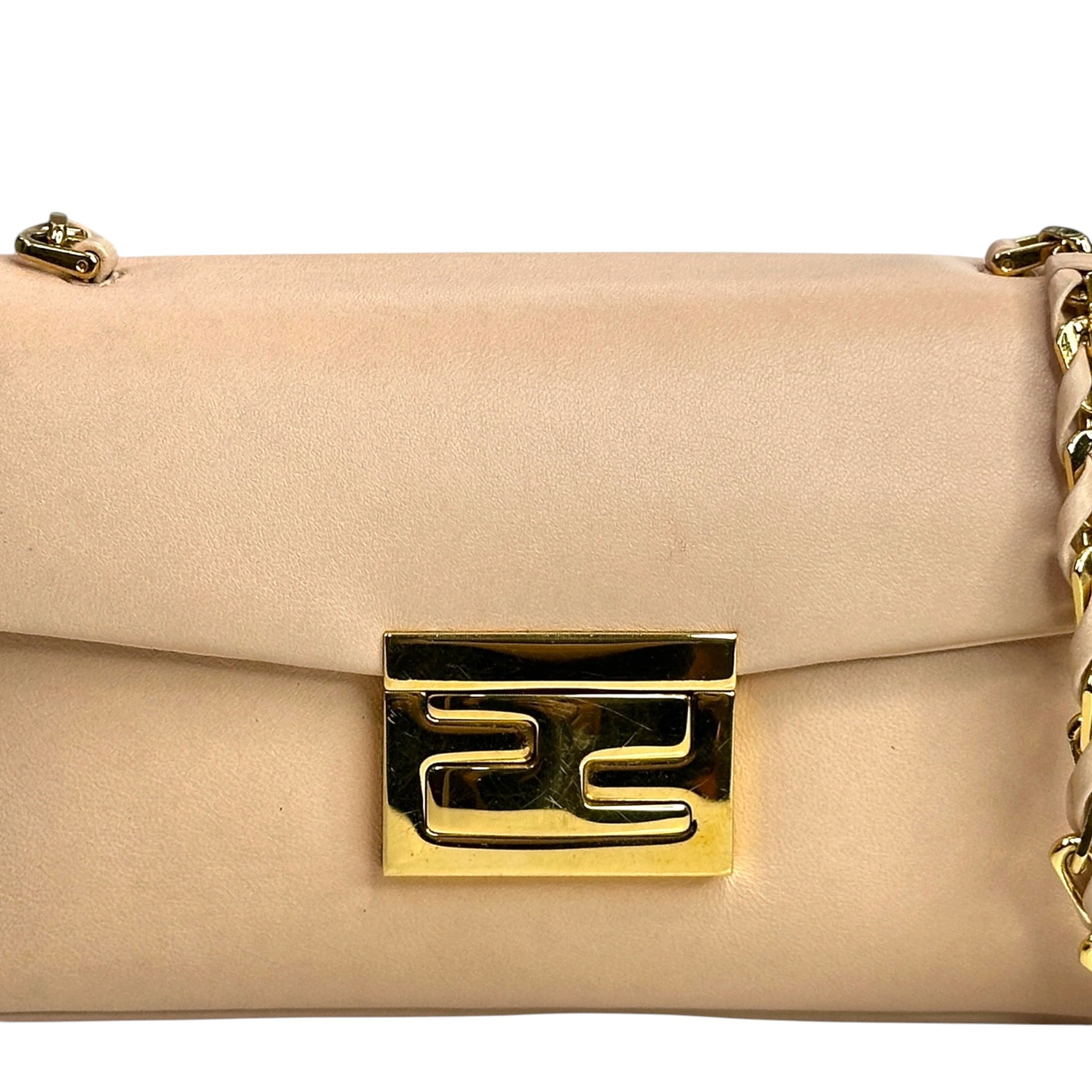 Fendi Mini Be Baguette Blush Crossbody Bag
