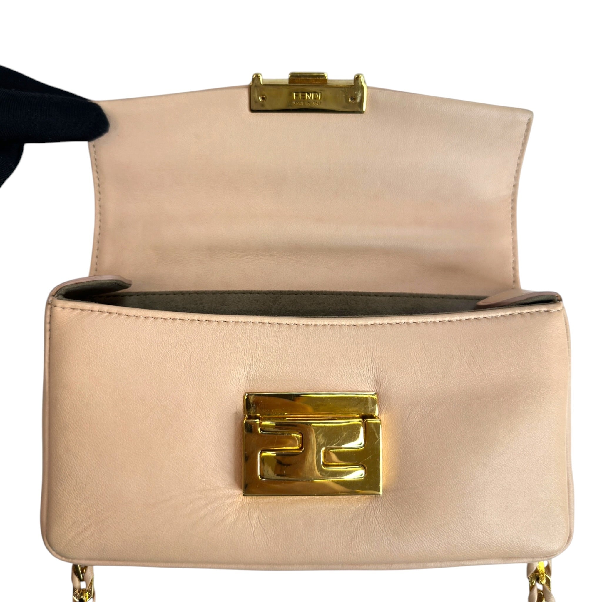 Fendi Mini Be Baguette Blush Crossbody Bag