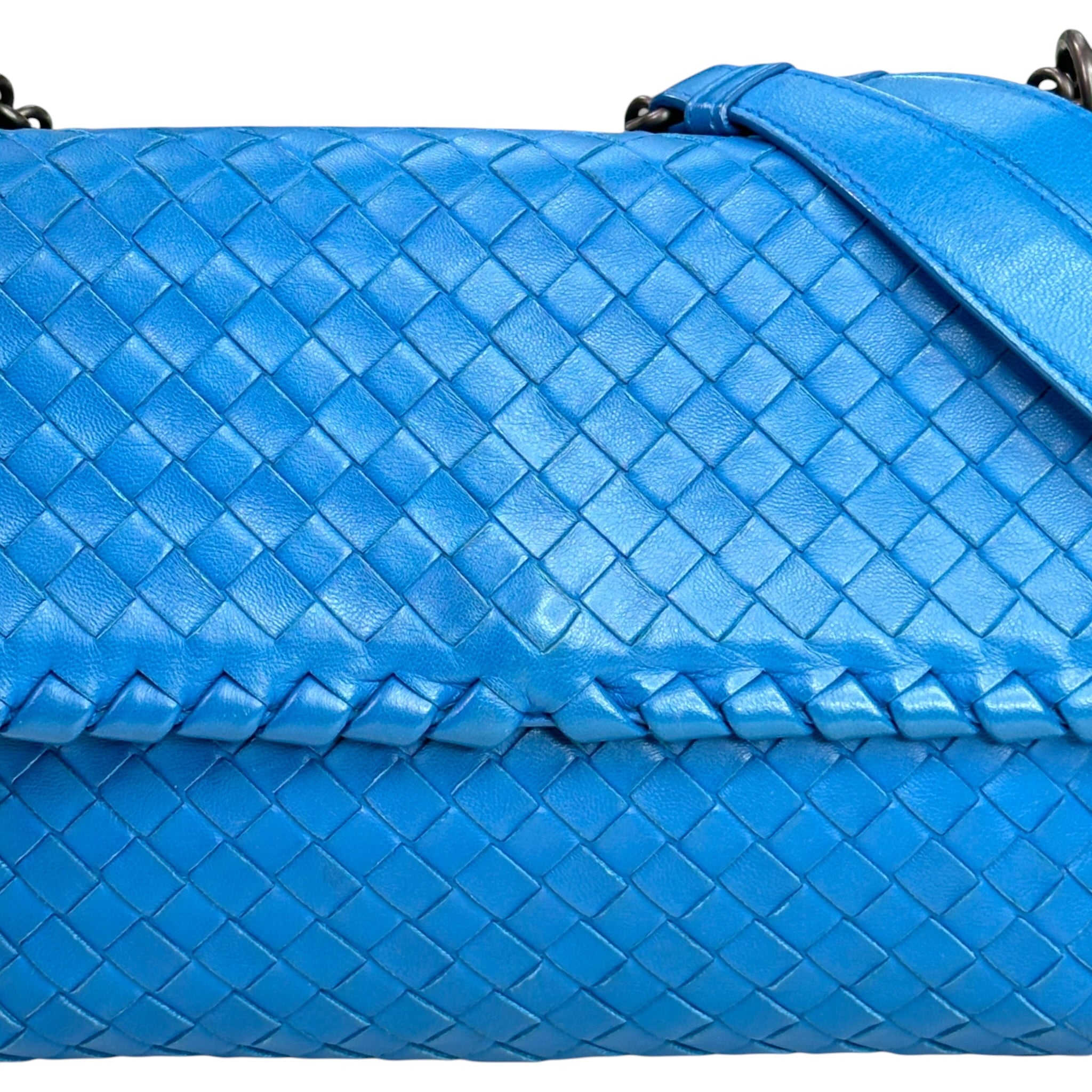 Bottega Veneta Intrecciato Olimpia Blue Shoulder bag