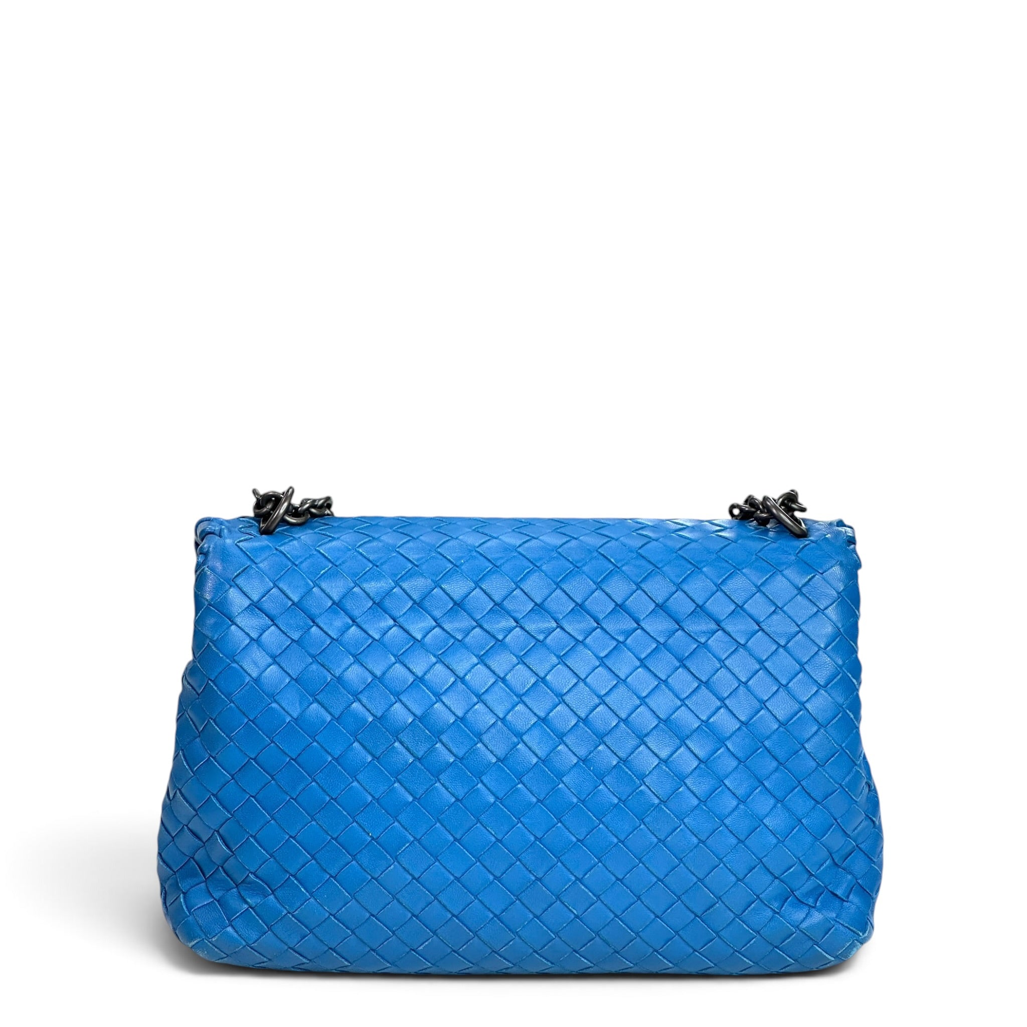 Bottega Veneta Intrecciato Olimpia Blue Shoulder bag