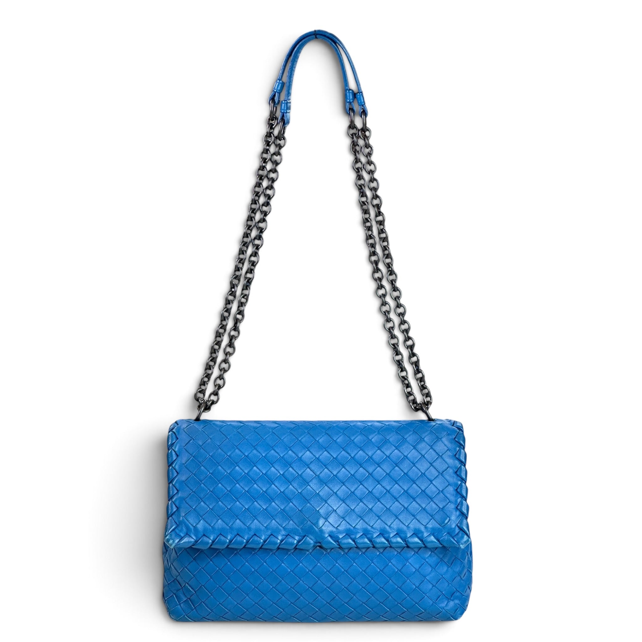 Bottega Veneta Intrecciato Olimpia Blue Shoulder bag