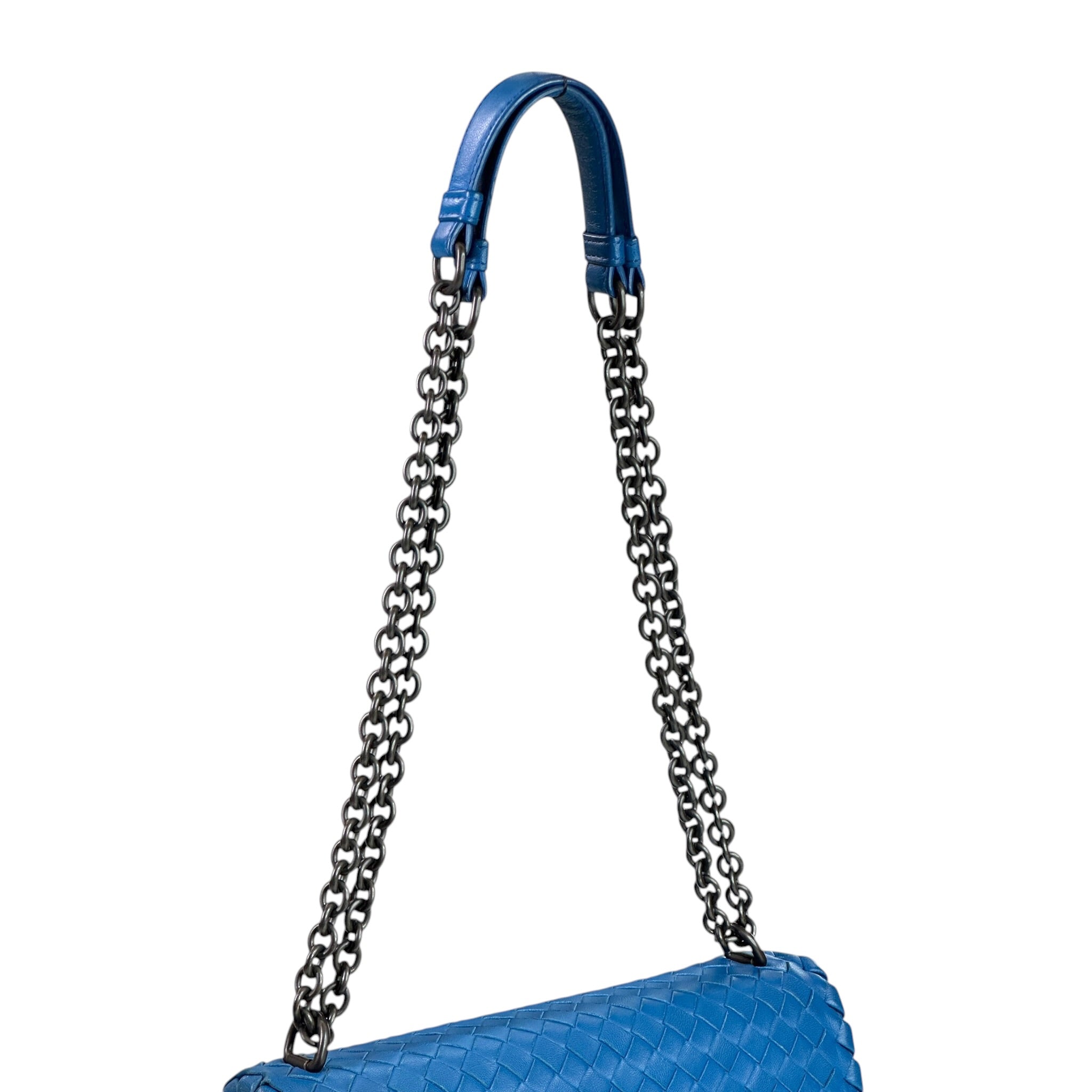 Bottega Veneta Intrecciato Olimpia Blue Shoulder bag