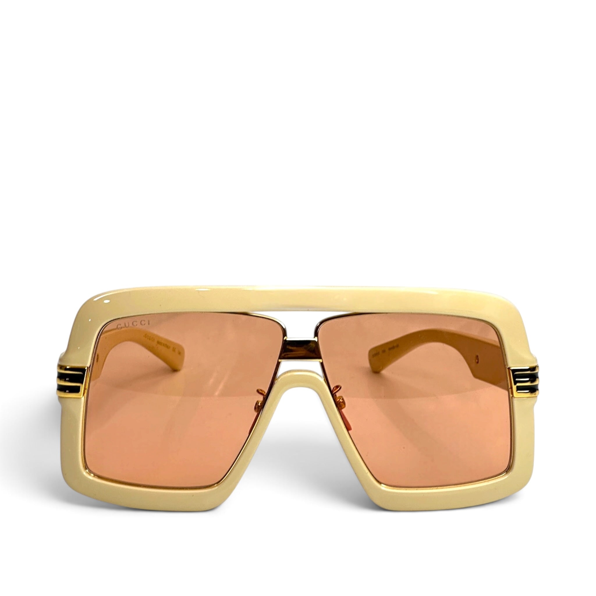 Gucci Cream Sqaure Frame Sunglasses Model no: GG900s